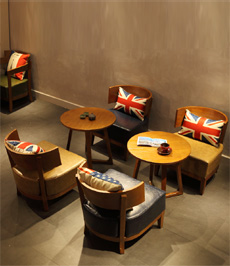 咖啡厅 实木围椅 甜品店桌椅组合 茶几 西餐厅餐桌椅 批发定制
KFTCZ-44